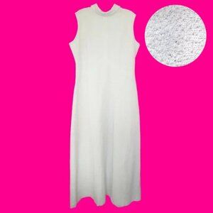 plus size formal 70s prom dress silver mod extra large xl
